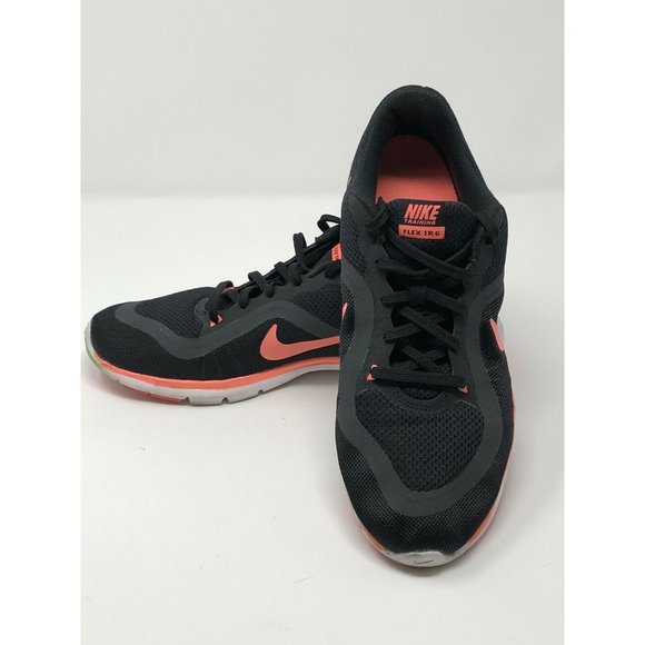 Nike‎ Flex Trainer TR 6 Womens Sz 9  Black Pink Running Training Athletic Shoes - Picture 2 of 5